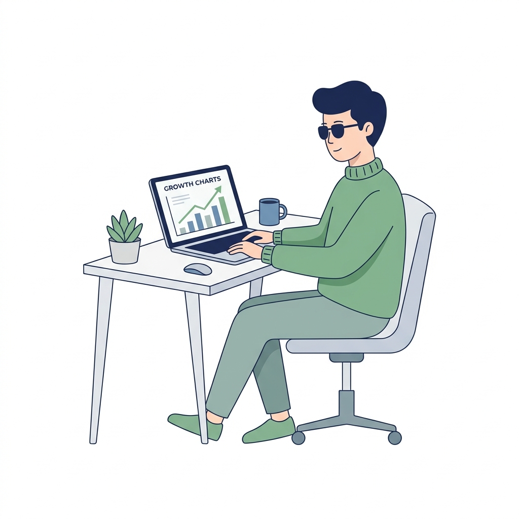 Founder Dropshipin Cartoon Illustration